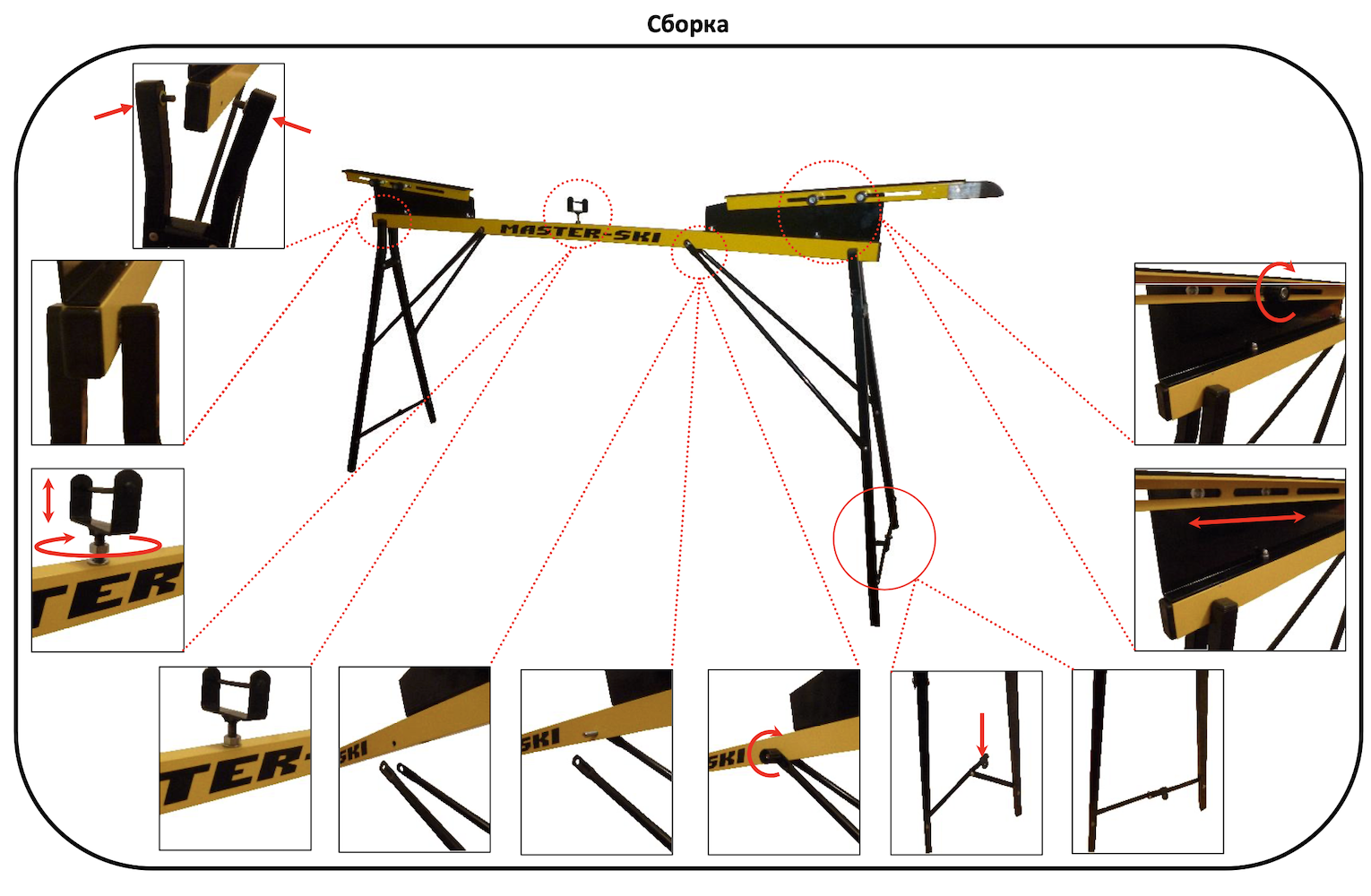 Станки-профили и столы для обработки лыж